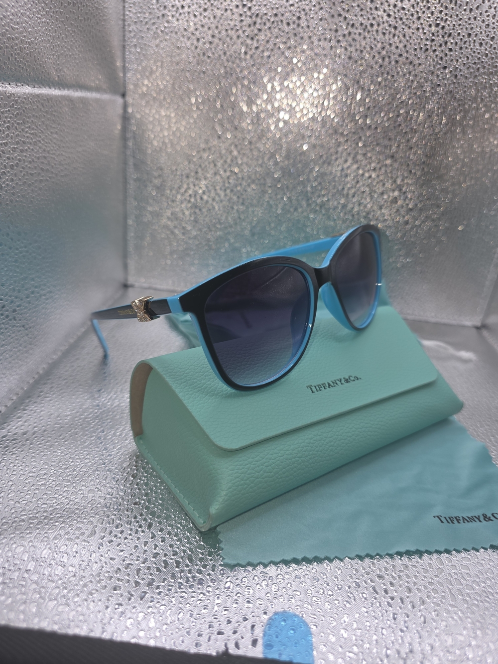 Tiffany & Co. Blue Gradient Cat-Eye Sunglasses
